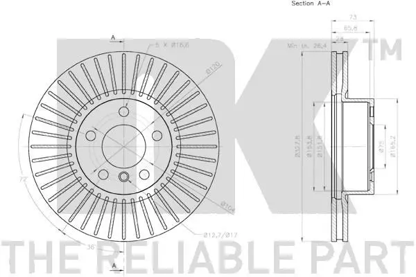 Handler.Part Brake disc NK 3115104 3