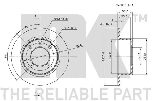 Handler.Part Brake disc NK 201920 3