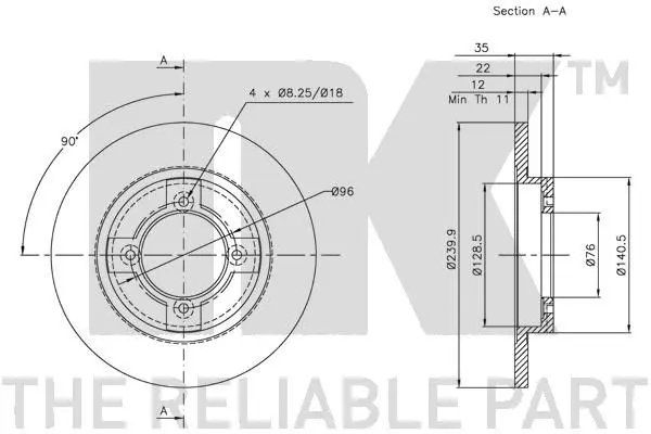 Handler.Part Brake disc NK 202213 3