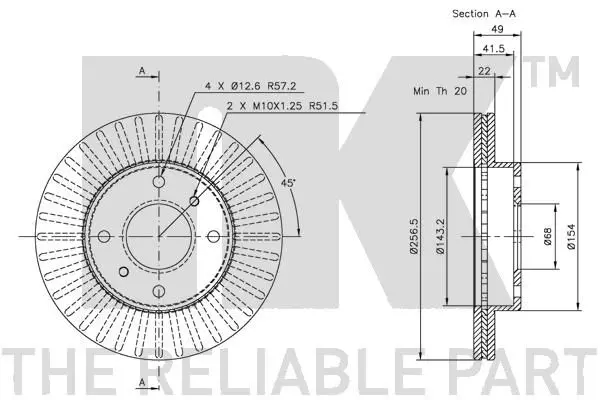 Handler.Part Brake disc NK 202231 3