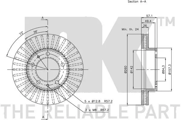 Handler.Part Brake disc NK 202239 3