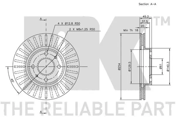 Handler.Part Brake disc NK 202242 2