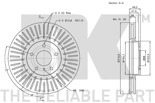 Handler.Part Brake disc NK 202270 3