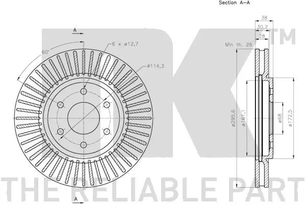 Handler.Part Brake disc NK 202275 3