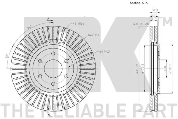 Handler.Part Brake disc NK 202276 3