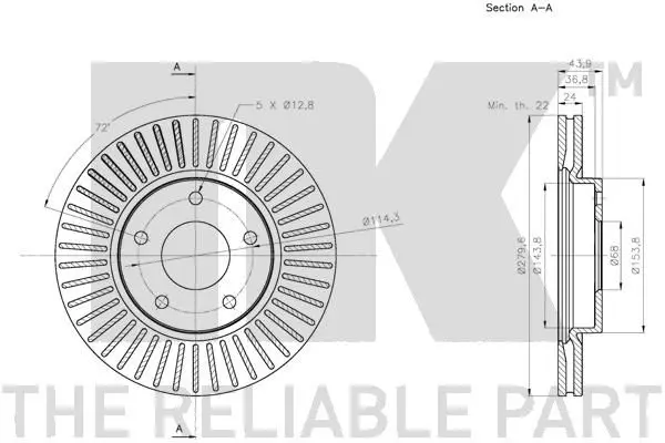 Handler.Part Brake disc NK 202277 3