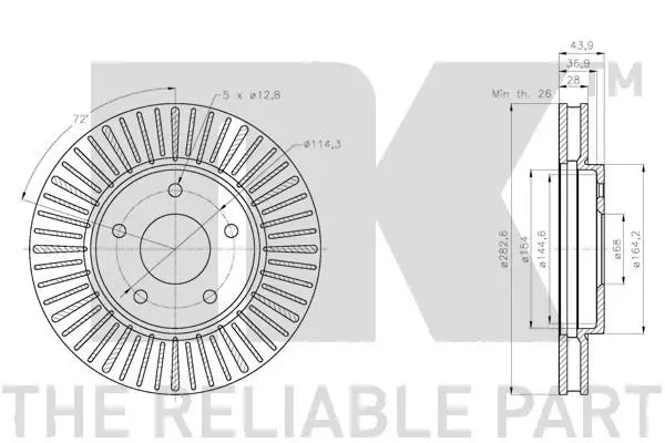 Handler.Part Brake disc NK 202285 3