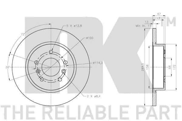 Handler.Part Brake disc NK 202291 3