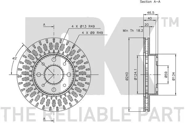 Handler.Part Brake disc NK 202331 3