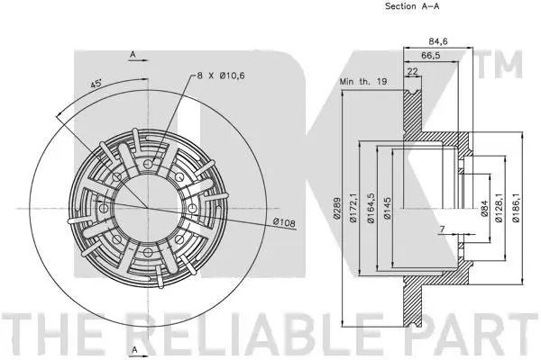 Handler.Part Brake disc NK 202345 3