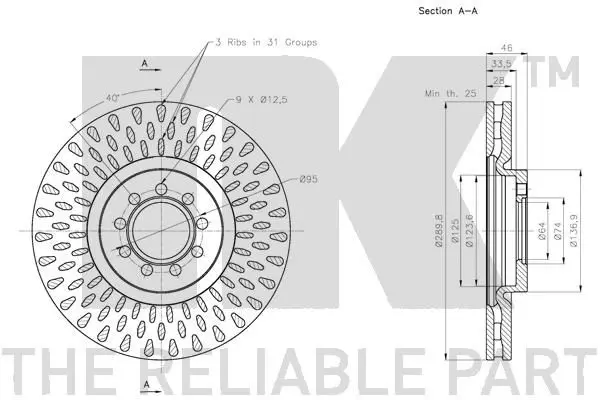 Handler.Part Brake disc NK 202357 3