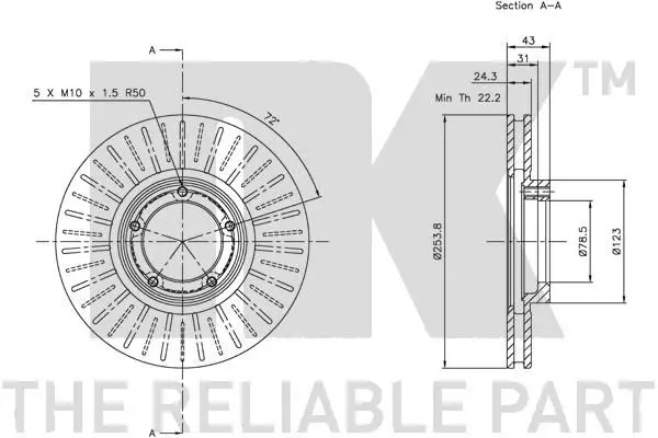 Handler.Part Brake disc NK 202531 3