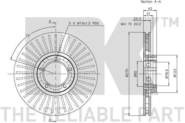 Handler.Part Brake disc NK 202532 2