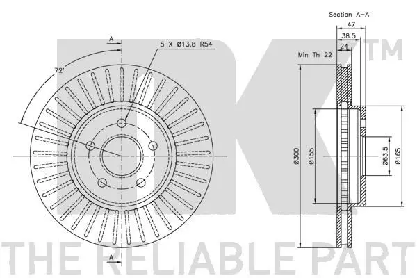 Handler.Part Brake disc NK 202550 3