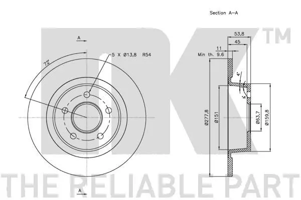 Handler.Part Brake disc NK 202564 3