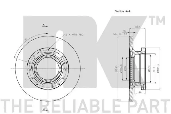 Handler.Part Brake disc NK 202579 3