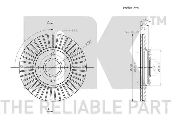 Handler.Part Brake disc NK 202588 3