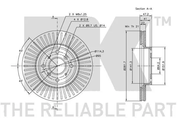 Handler.Part Brake disc NK 202620 3