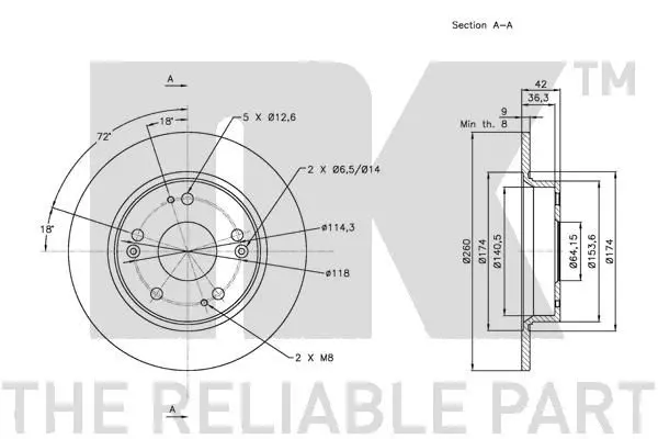 Handler.Part Brake disc NK 202641 3