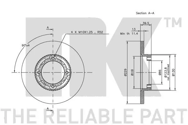 Handler.Part Brake disc NK 203001 2