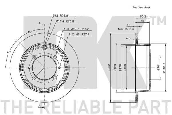 Handler.Part Brake disc NK 203024 3