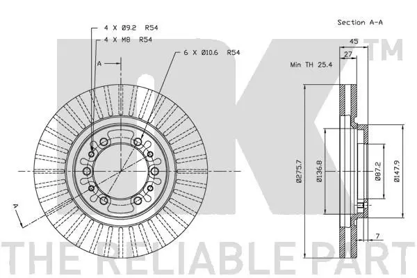 Handler.Part Brake disc NK 203028 3