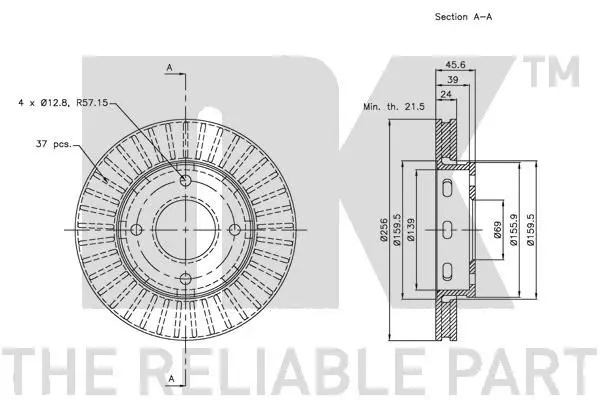 Handler.Part Brake disc NK 203035 3