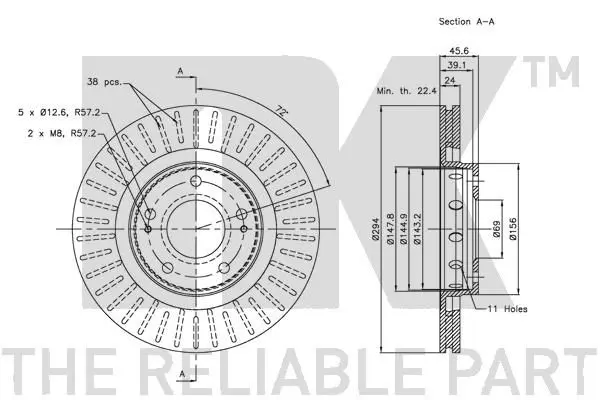 Handler.Part Brake disc NK 203043 3