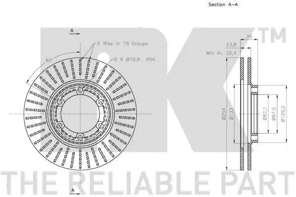 Handler.Part Brake disc NK 203051 3