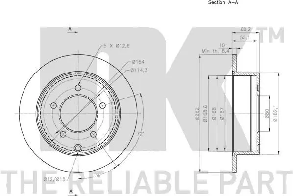 Handler.Part Brake disc NK 203058 3