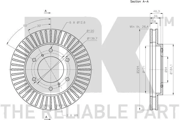 Handler.Part Brake disc NK 203059 3