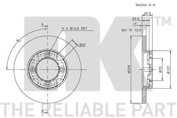 Handler.Part Brake disc NK 203210 2