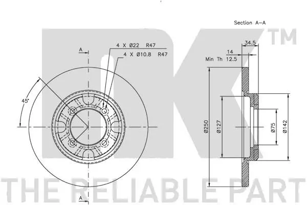 Handler.Part Brake disc NK 203211 3