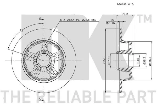 Handler.Part Brake disc NK 203229 3