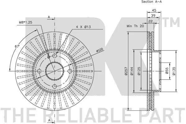 Handler.Part Brake disc NK 203230 3