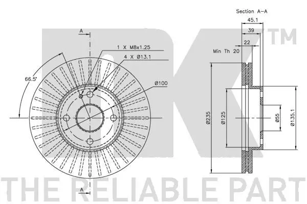 Handler.Part Brake disc NK 203232 3