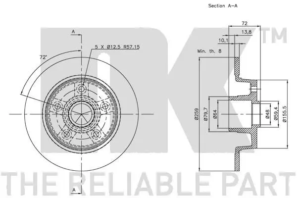 Handler.Part Brake disc NK 203233 3