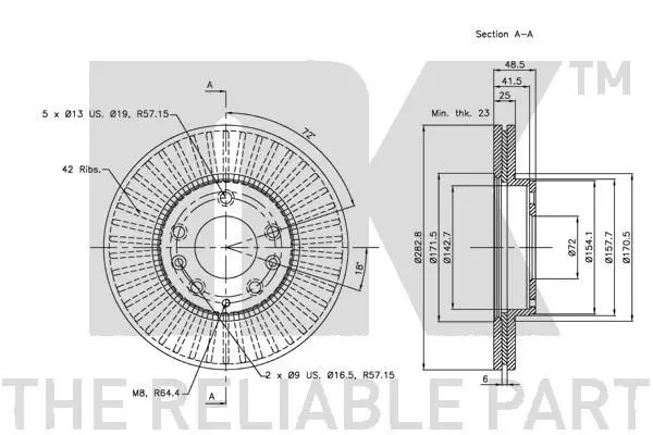 Handler.Part Brake disc NK 203245 3