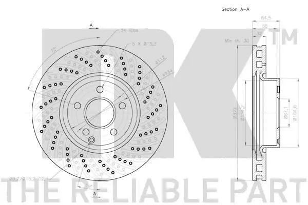 Handler.Part Brake disc NK 2033102 3