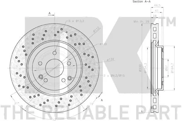 Handler.Part Brake disc NK 3133117 3