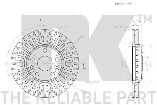 Handler.Part Brake disc NK 3133122 3