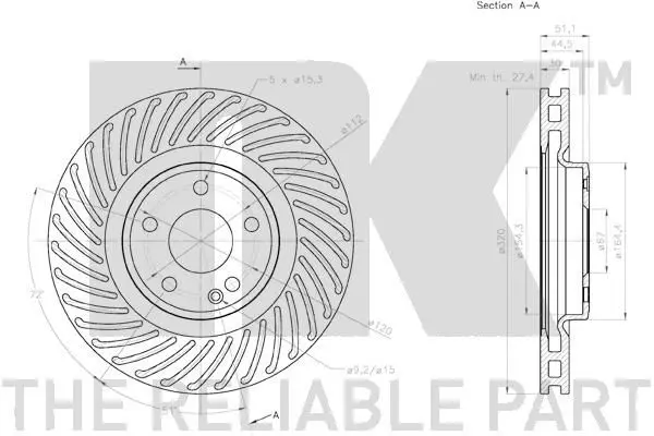 Handler.Part Brake disc NK 3133123 3