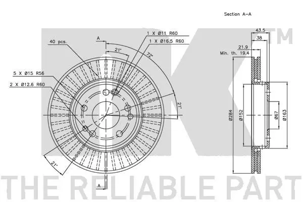 Handler.Part Brake disc NK 203321 3