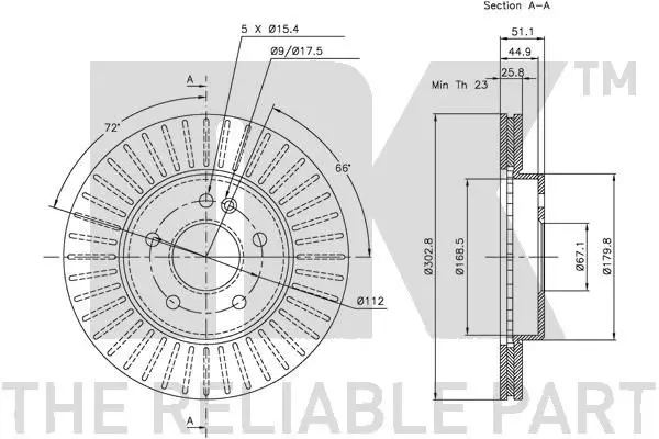 Handler.Part Brake disc NK 203347 3