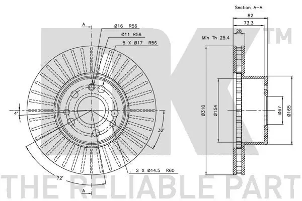 Handler.Part Brake disc NK 203350 3