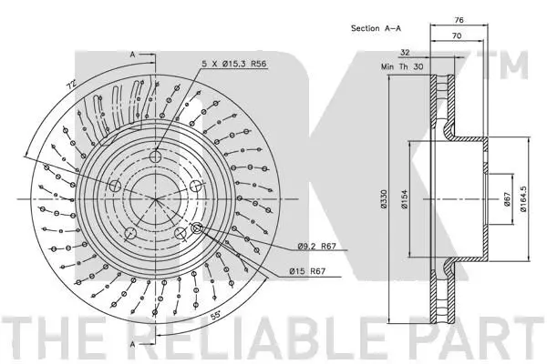 Handler.Part Brake disc NK 203351 3