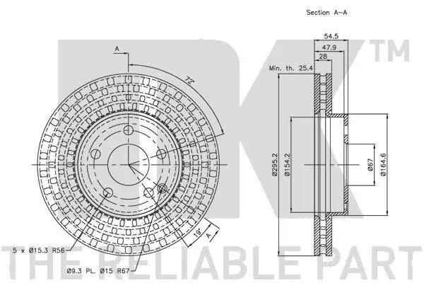 Handler.Part Brake disc NK 203359 3