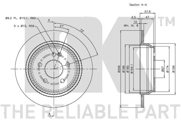 Handler.Part Brake disc NK 203376 3