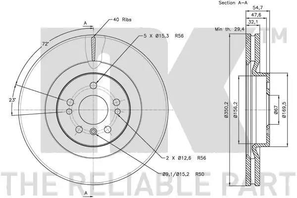 Handler.Part Brake disc NK 203393 3