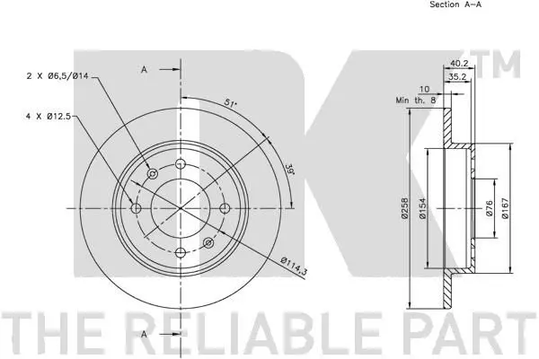 Handler.Part Brake disc NK 203406 3